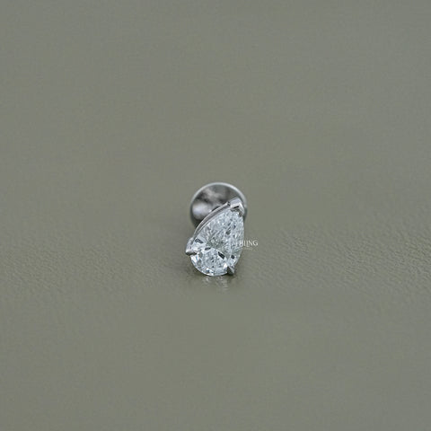 Pear Cut Lab Grown Diamond Stud Earrings