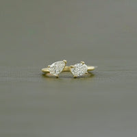 Two Stone Lab Diamond Toi Moi Engagement Ring