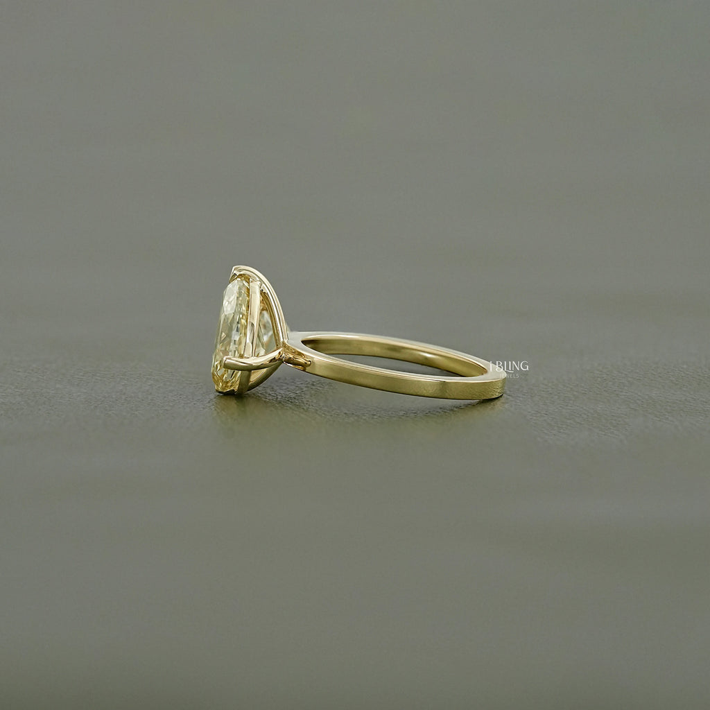 Pear Cut Lab Diamond Toi Moi Engagement Ring