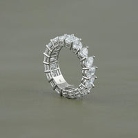 Pear & Emerald Cut Lab Grown Diamond Eternity Wedding Band