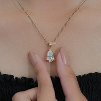Pear Cut Lab Grown Diamond Solitaire Necklace