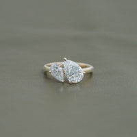 Pear Cut Lab Grown Diamond Toi Moi Engagement Ring