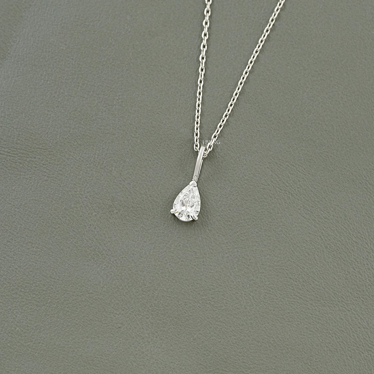 Pear Cut Lab Diamond Solitaire Pendant
