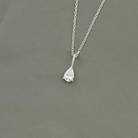 Pear Cut Lab Diamond Solitaire Pendant