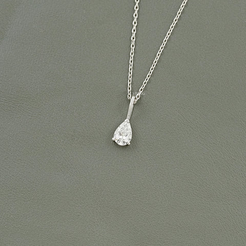 Pear Cut Lab Diamond Solitaire Pendant