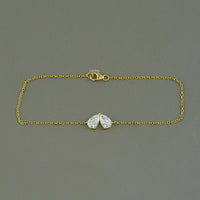 Pear Cut Diamond Toi Et Moi Chain Bracelet