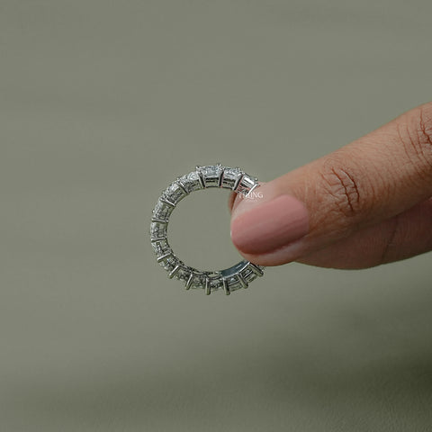 Pear & Emerald Cut Lab Grown Diamond Eternity Wedding Band