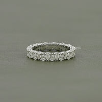 Pear Cut Lab Diamond Full Eternity Wedding Band