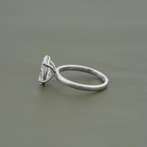 Pear Cut Lab Grown Diamond Solitaire Engagement Ring