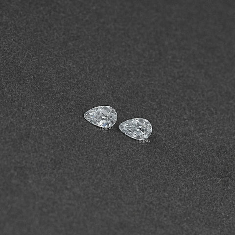 Old Mine Pear Cut CVD Diamond Matching Pair