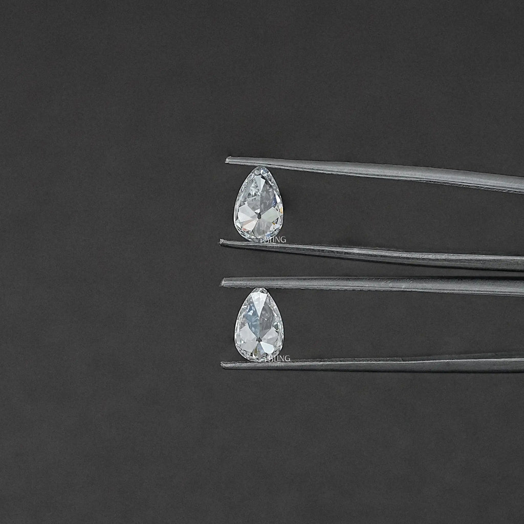 Old Mine Pear Cut CVD Diamond Matching Pair