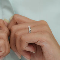 Pear Cut Lab Diamond Full Eternity Wedding Band