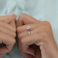 Square Radiant Cut Lab Diamond Solitaire Ring
