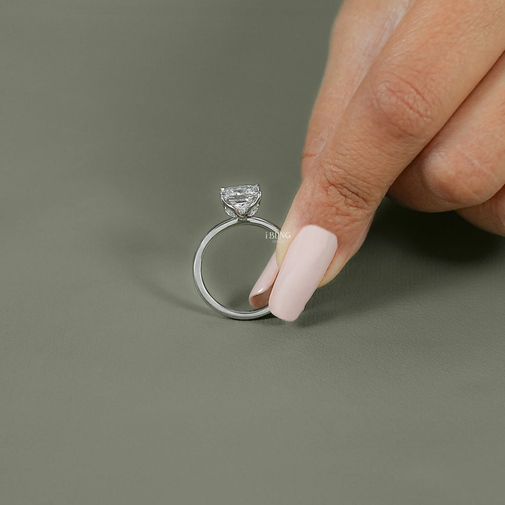 Princess Lab Grown Diamond Solitaire Engagement Ring