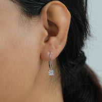 Princess Cut Lab Diamond Drop Earrings