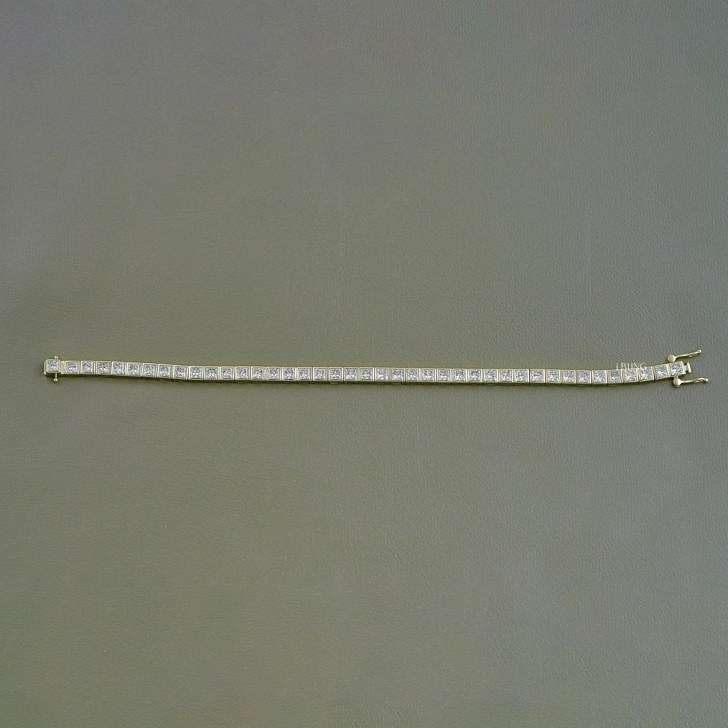 Princess Lab Diamond Bezel Set Tennis Bracelet