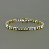 Princess Lab Diamond Bezel Set Tennis Bracelet