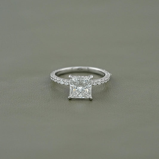 Princess Lab Grown Diamond Solitaire Accent Ring Solitaire Accent Ring