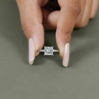 Princess Lab Grown Diamond Solitaire Engagement Ring