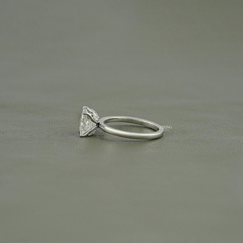 Princess Lab Grown Diamond Solitaire Engagement Ring