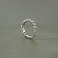 Emerald Lab Diamond Full Eternity Wedding Band