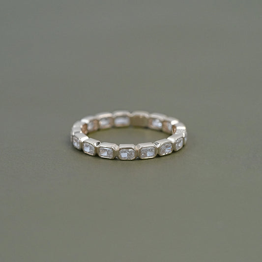 Radiant Cut Lab Grown Diamond Full Eternity Wedding Band Full Eternity
