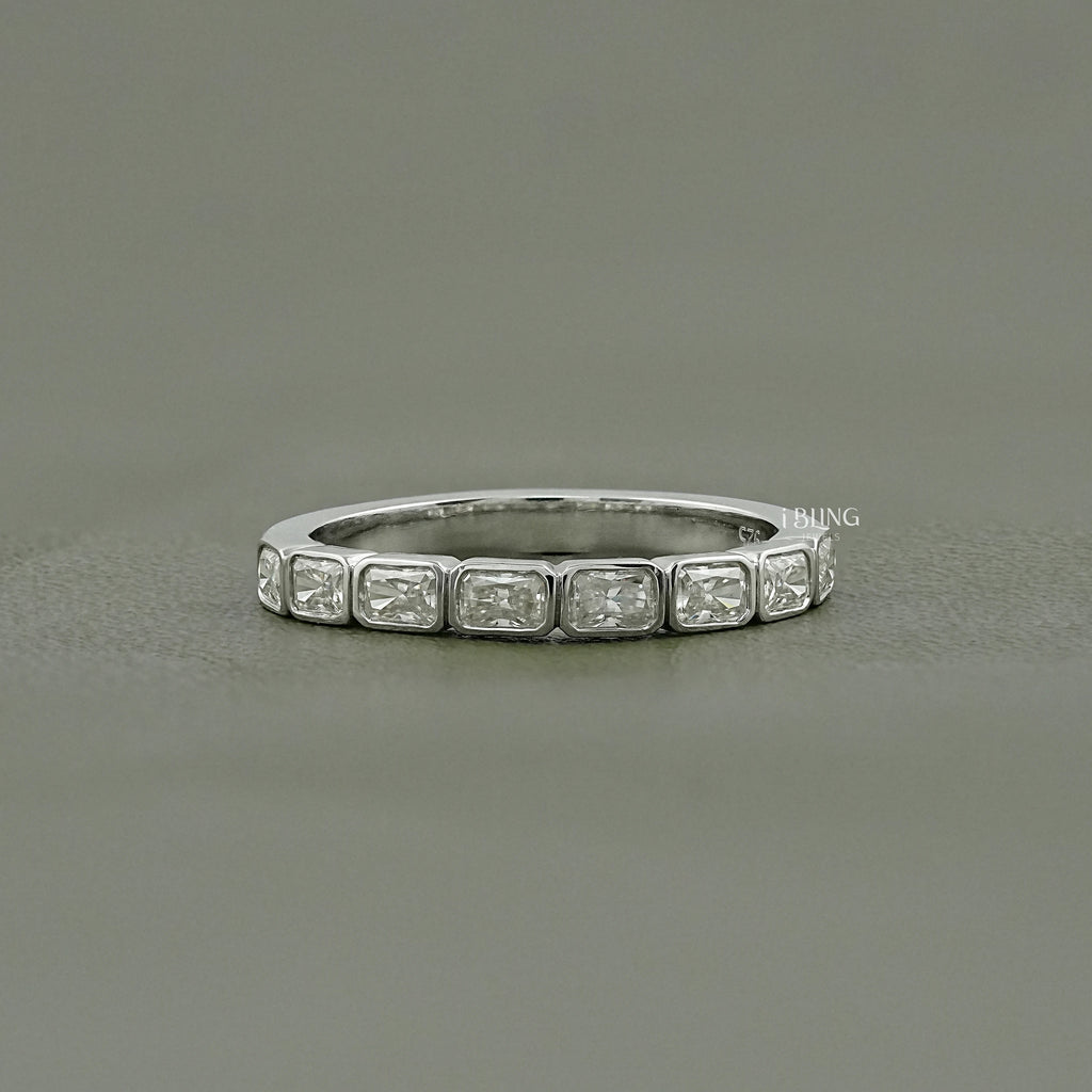 Radiant Lab Diamond Bezel Set Wedding Band