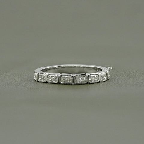 Radiant Lab Diamond Bezel Set Wedding Band
