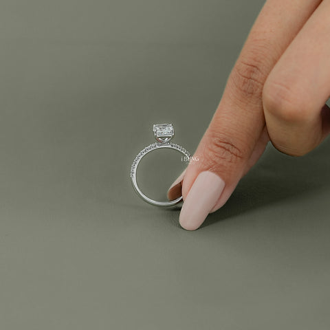 Square Radiant Lab Diamond Engagement Ring