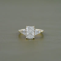 Radiant Cut Side Trapezoid Five Stone Ring