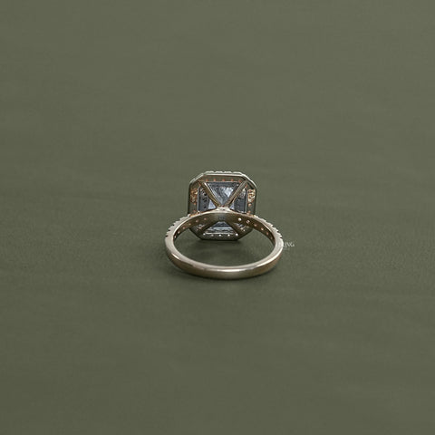 Radiant Cut Lab Diamond Double Halo Ring