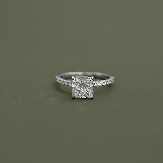 Square Radiant Lab Diamond Engagement Ring