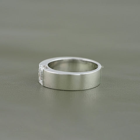 Radiant Cut Lab Grown Diamond Men's Band