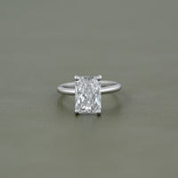 Radiant Lab Diamond Solitaire Engagement Ring