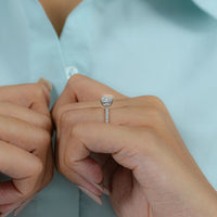 Square Radiant Lab Diamond Engagement Ring