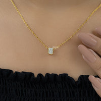 Radiant Cut Lab Diamond Solitaire Pendant Necklace