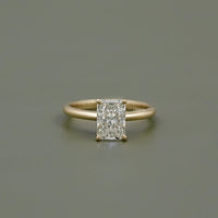 Radiant Cut Lab Diamond Solitaire Engagement Ring