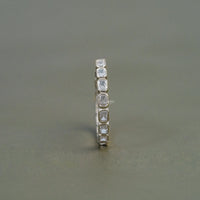 Radiant Cut Lab Grown Diamond Full Eternity Wedding Band