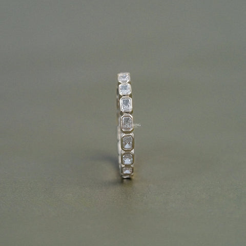 Radiant Cut Lab Grown Diamond Full Eternity Wedding Band