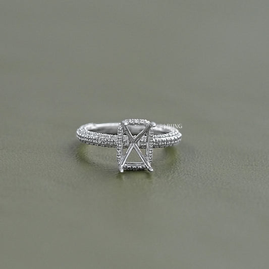 Radiant Cut Semi Mount Ring