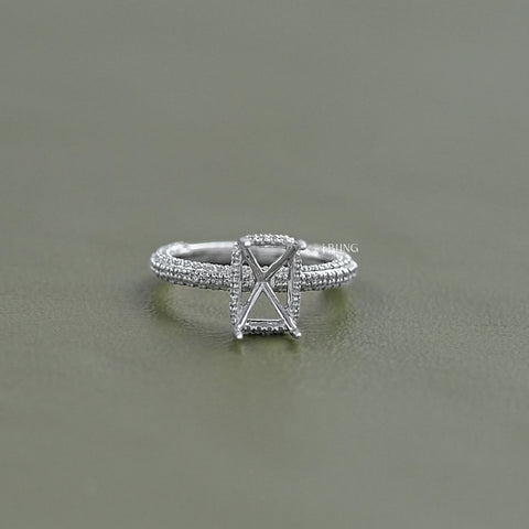 Radiant Cut Semi Mount Ring