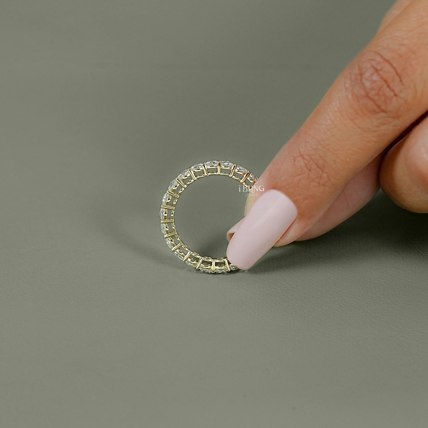 Rose Cut Round Diamond Eternity Band Full Eternity
