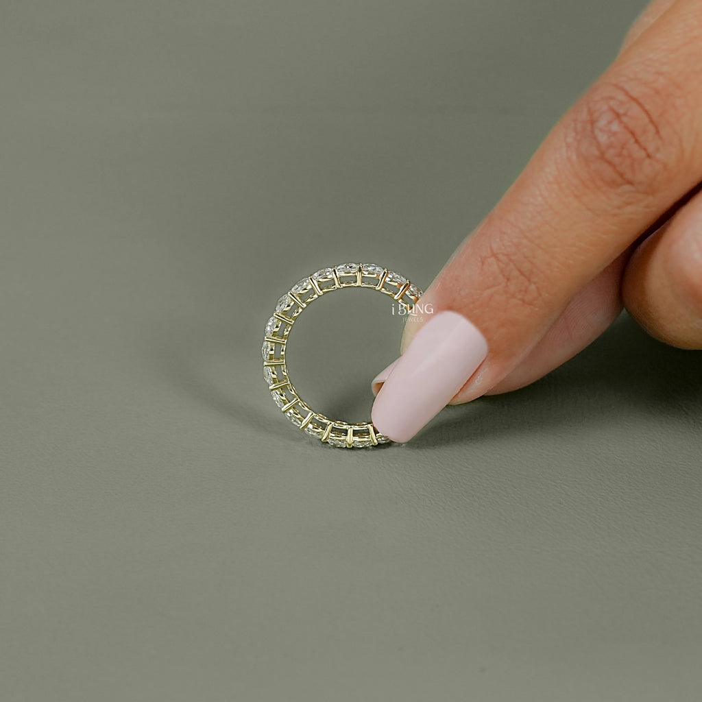 Rose Cut Round Diamond Eternity Band