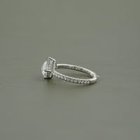 Hidden Halo Rose Cut Round Diamond Accent Ring