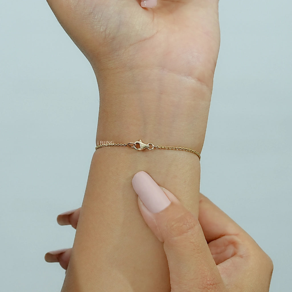 Three Stone Rose Cut Oval Diamond Bracelet