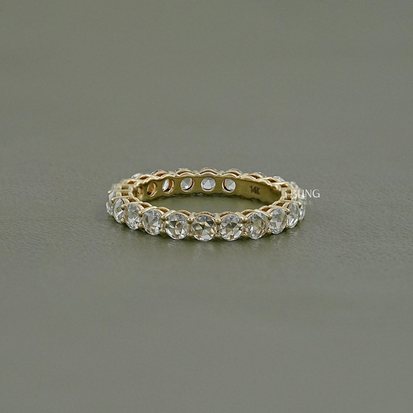 Rose Cut Round Diamond Eternity Band Full Eternity