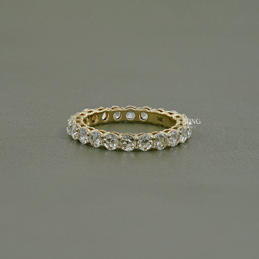 Rose Cut Round Diamond Eternity Band Full Eternity