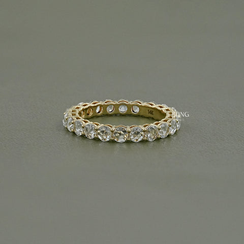 Rose Cut Round Diamond Eternity Band