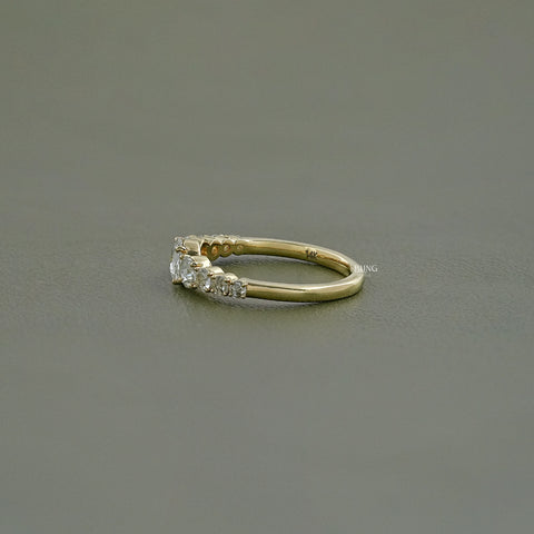 Rose Cut Round Diamond Engagement Ring