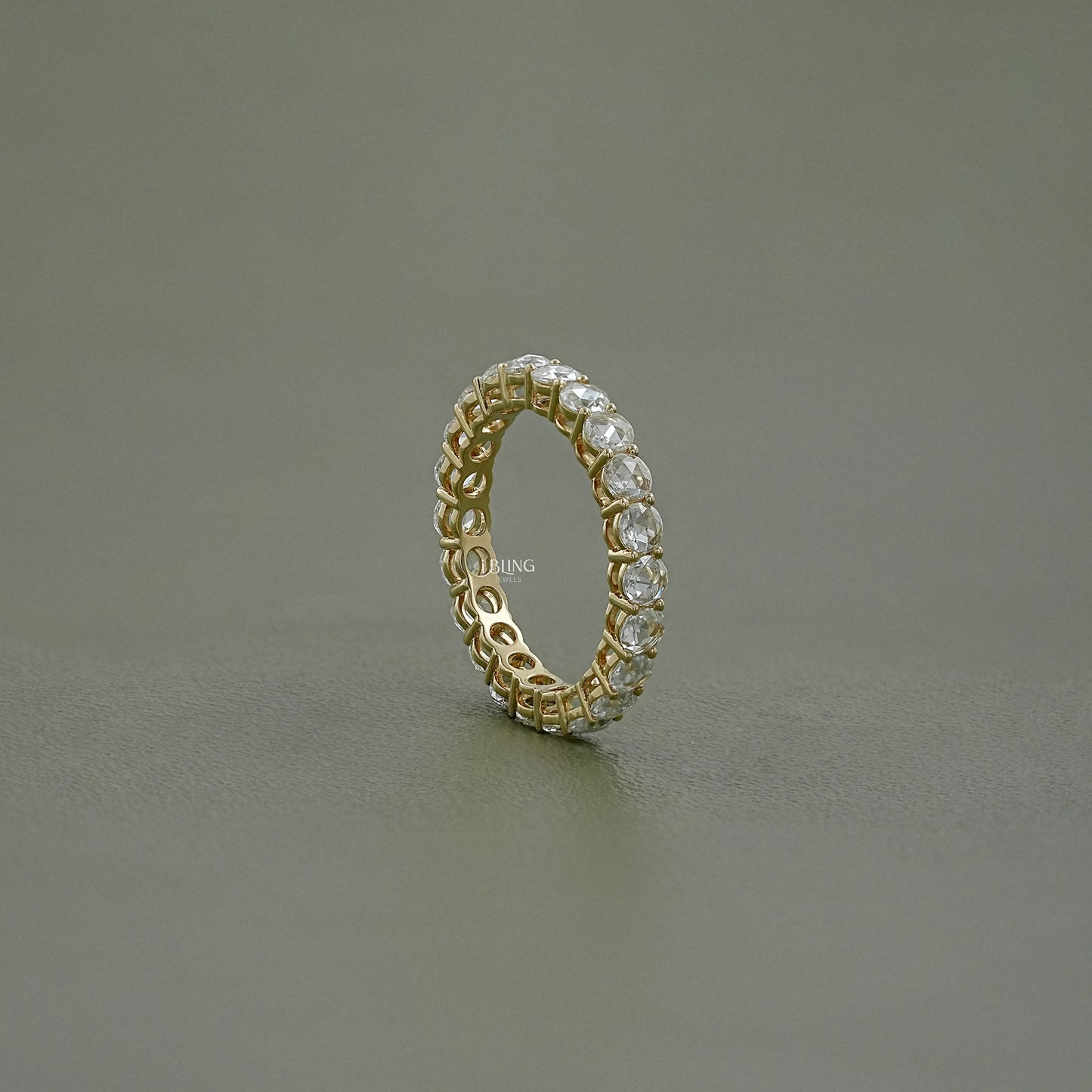 Rose Cut Round Diamond Eternity Band Full Eternity